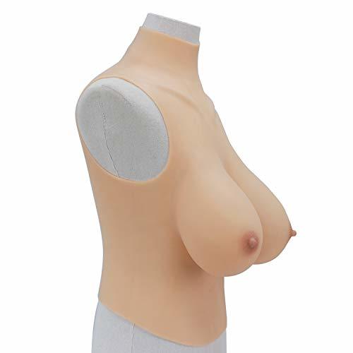 爆発的人気！セール商品！ハイネック式シリコーン胸偽の乳房 女装 偽乳 人工乳房 仮胸 豊胸 美乳 バストパッド 男の娘 性転換 偽_2