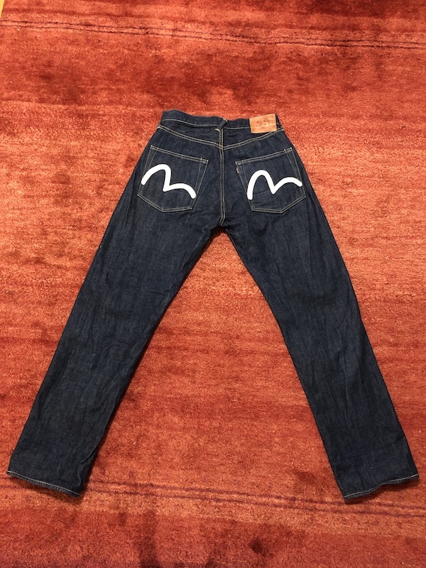 珍品 濃紺 EVISU エヴィス エビス ”Lot.2001 NO.2” ”白カモメ 赤ミミ 