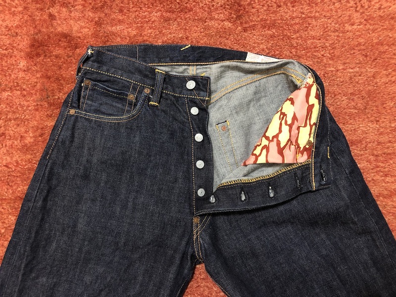 珍品 濃紺 EVISU エヴィス エビス ”Lot.2001 NO.2” ”白カモメ 赤ミミ 