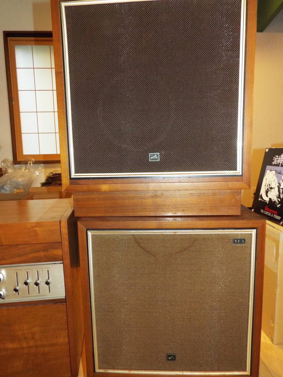 Victor ビクター ステレオオーディオ レコードプレーヤー・ラジオ　昭和レトロ SSL-55T + SEA　内蔵スピーカー_10