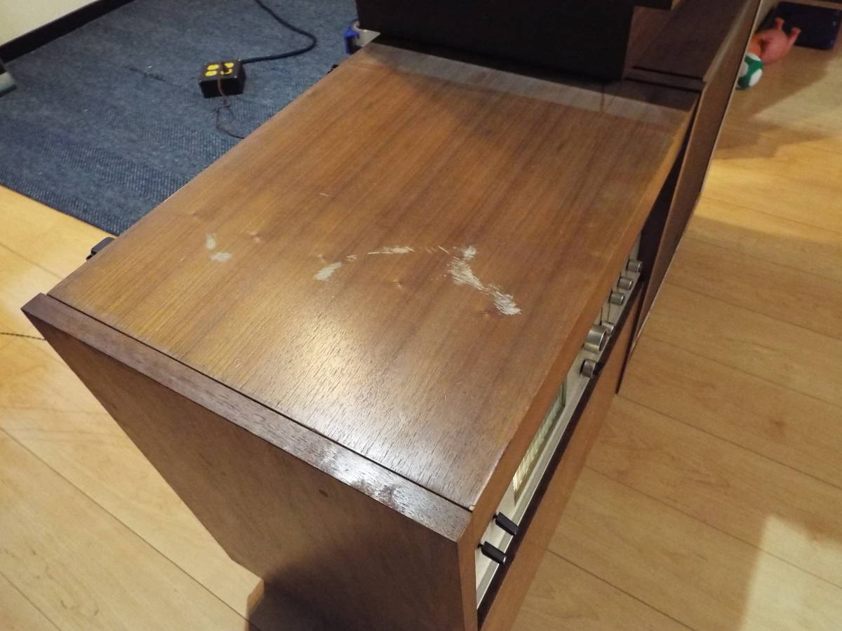 Victor ビクター ステレオオーディオ レコードプレーヤー・ラジオ　昭和レトロ SSL-55T + SEA　内蔵スピーカー_4