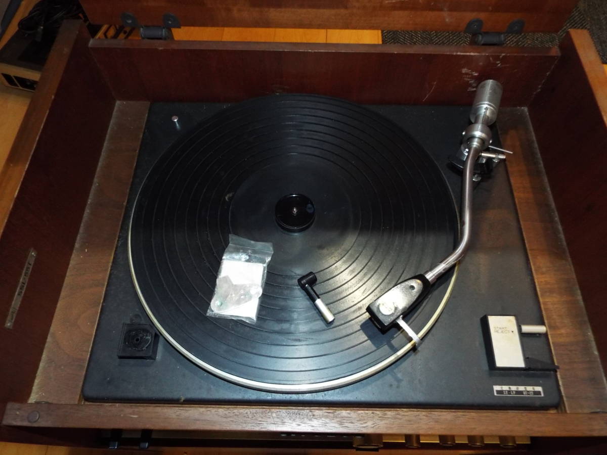 Victor ビクター ステレオオーディオ レコードプレーヤー・ラジオ　昭和レトロ SSL-55T + SEA　内蔵スピーカー_9