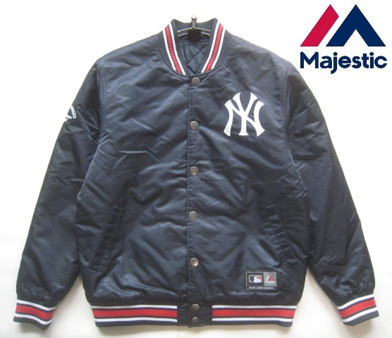 【人気SALE，新品】 majestic マジェスティック MLB ヤンキース N.Y yankees 中綿入りナイロンスタジャン L 紺&times;白&times;赤(メジャーリーグ)｜売買されたオークション情報、yahooの商品情報をアーカイブ公開 - オーク メジャーリーグ