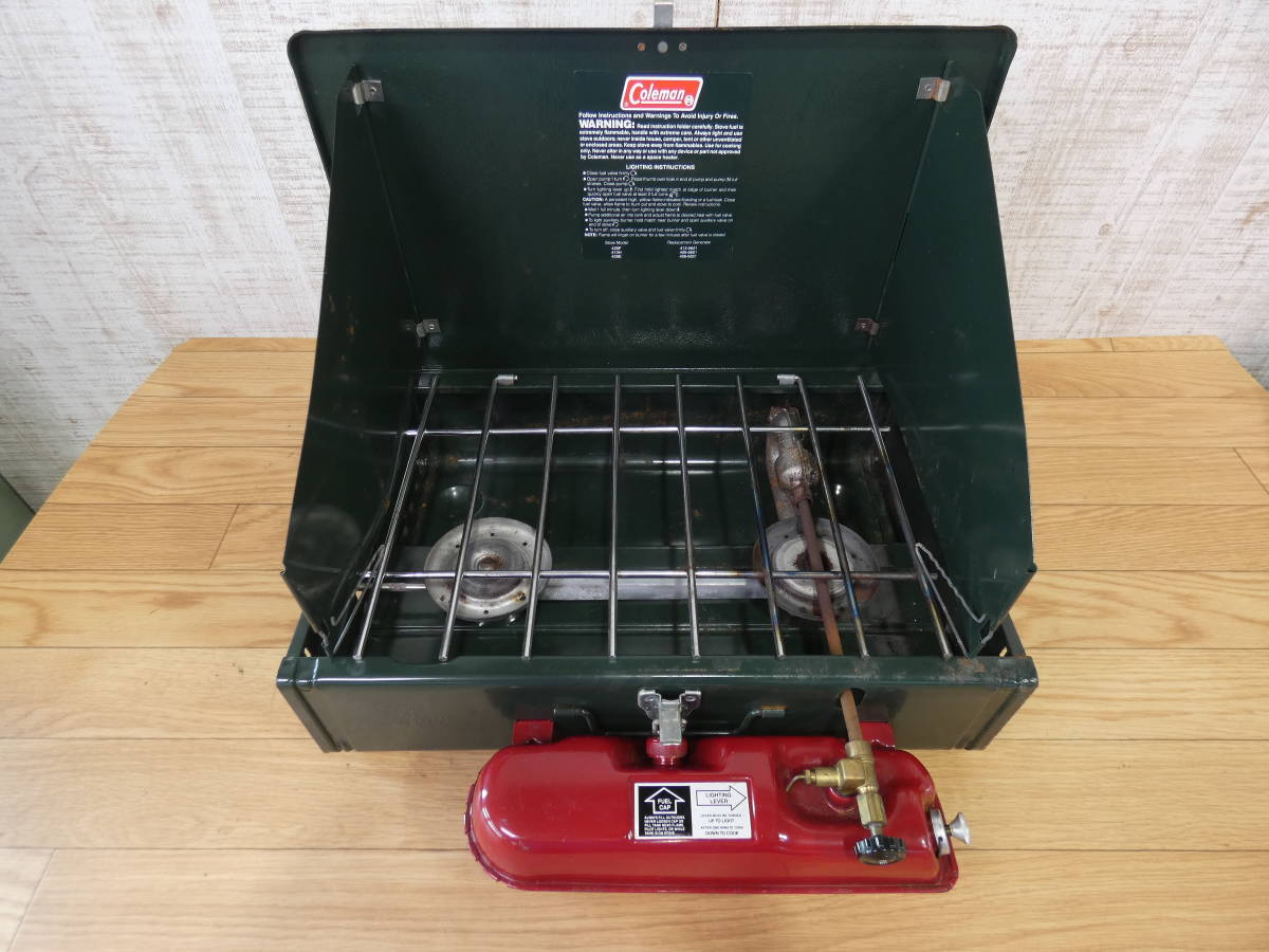 ジャンク！COLEMAN COMPACT GAS STOVE 425F☆コールマン/ツーバーナー