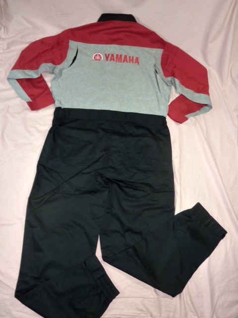★新品★Team YAMAHA ヤマハ メカニックスーツ つなぎ LL 新品 ヤマハ/YAMAHA メカニック・スーツ/つなぎ LL グレー/黒/赤