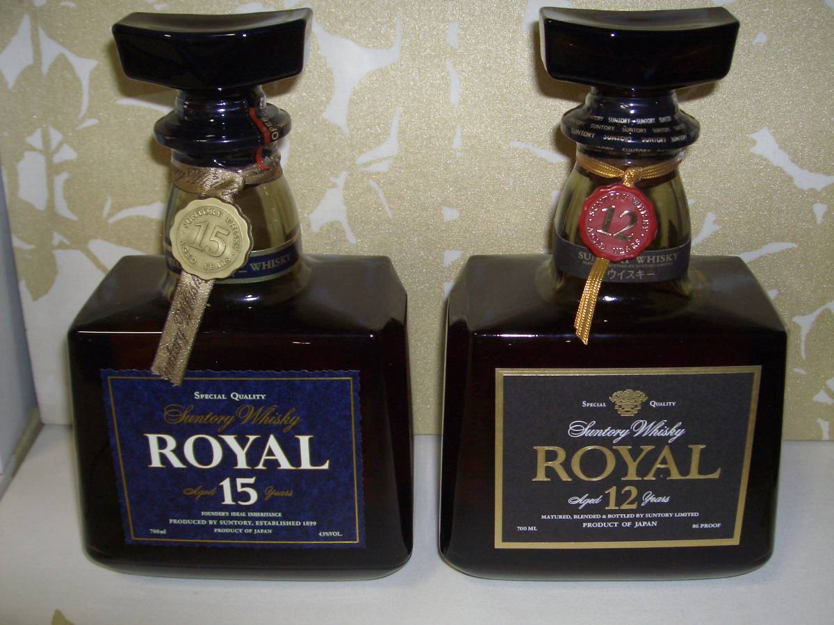 低価，人気 サントリーウイスキー ローヤル１５年 ＲＯＹＡＬ１５年 とローヤル１２年 ＲＯＹＡＬ１２年 のセット 未開栓(日本)｜売買されたオークション情報、yahooの商品情報をアーカイブ公開 - オー 日本