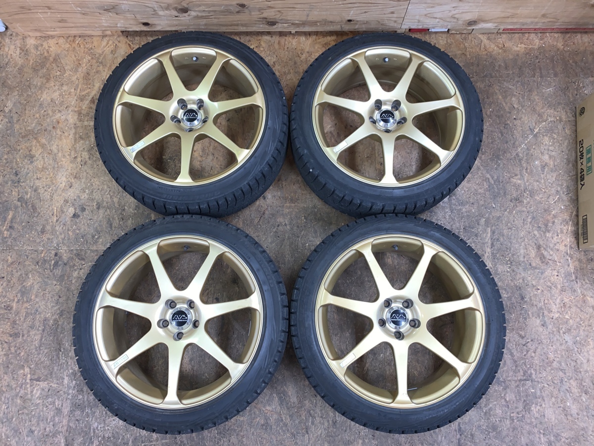 引取歓迎 AVS モデル7 18×7.5J +50？ PCD100 5穴 4本