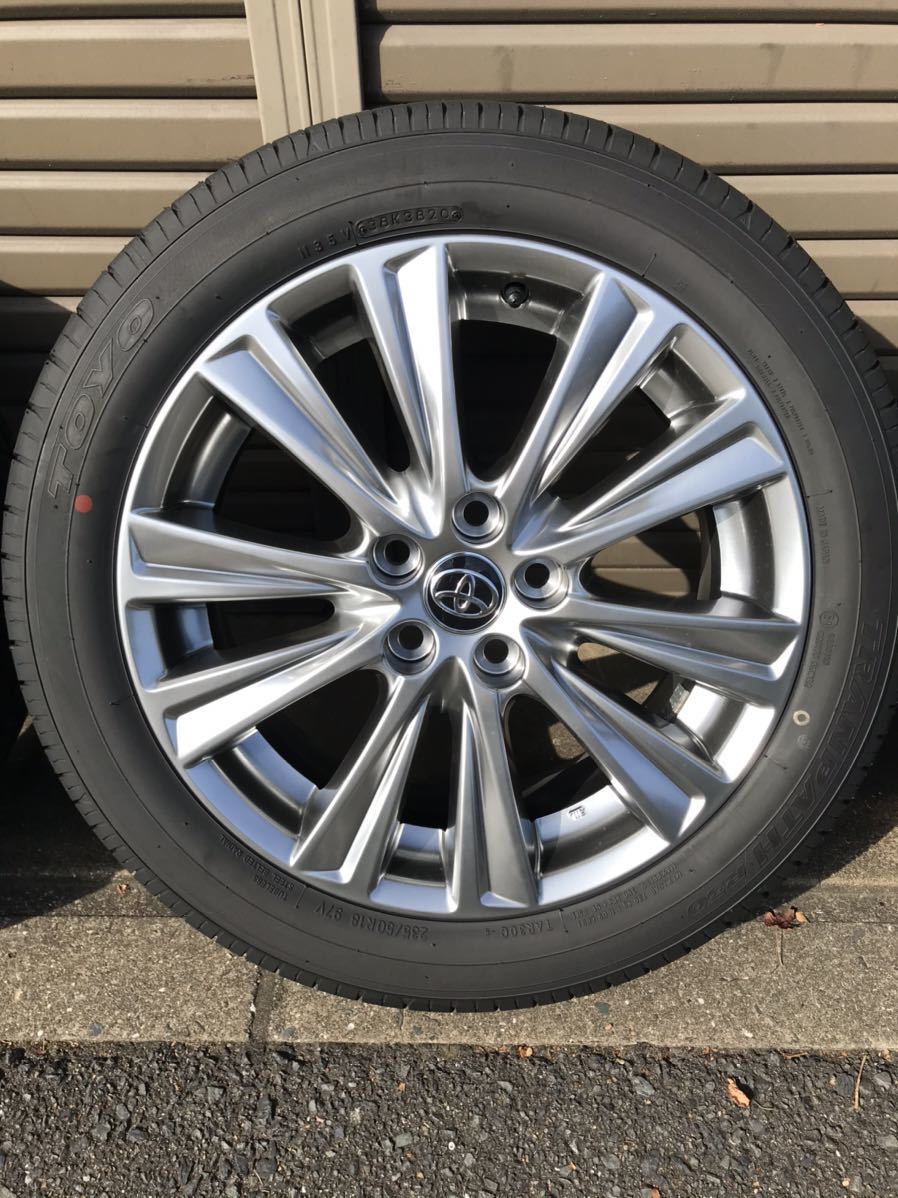 トヨタアルファードSタイプゴールド純正新車外し18インチ7.5j +45 5H114.3