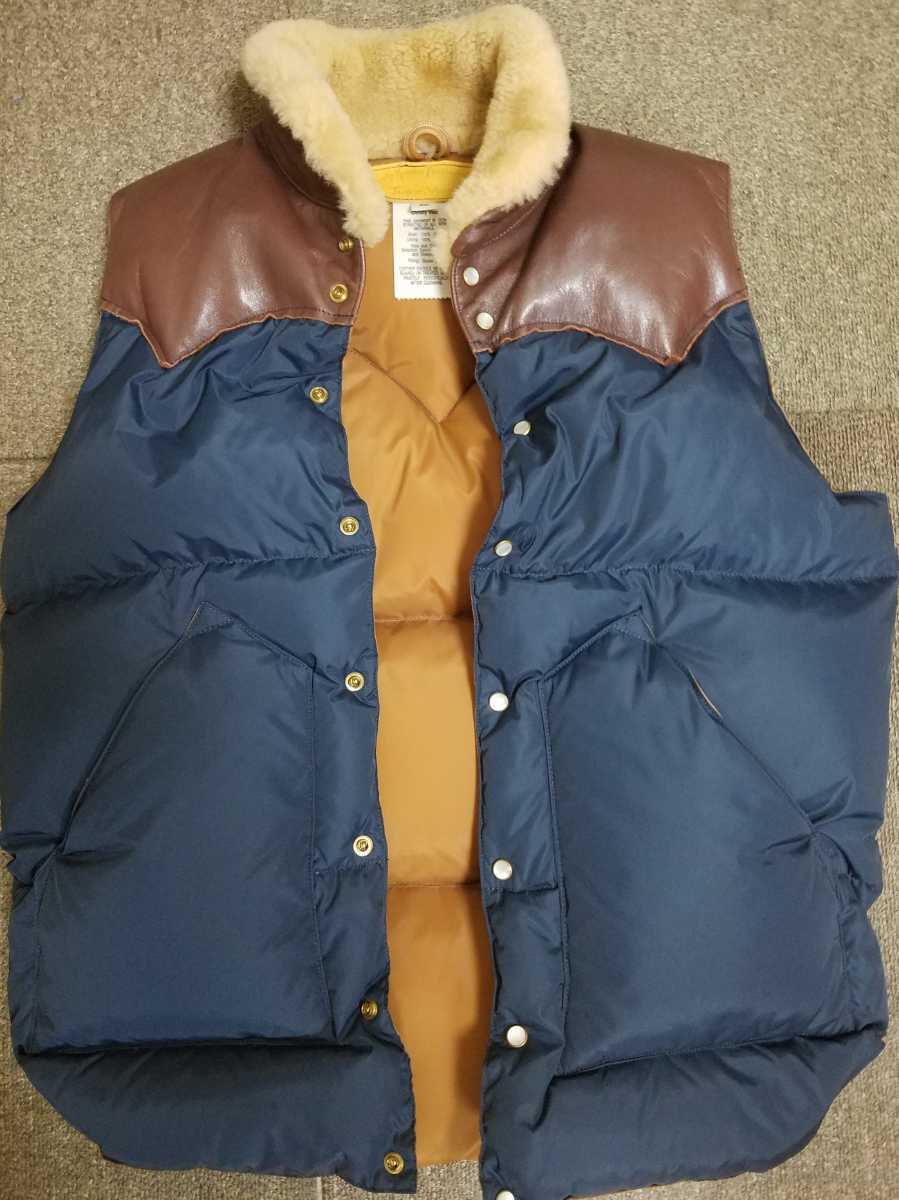 38 美品 ロッキーマウンテン クリスティベスト デニム ダウンベスト