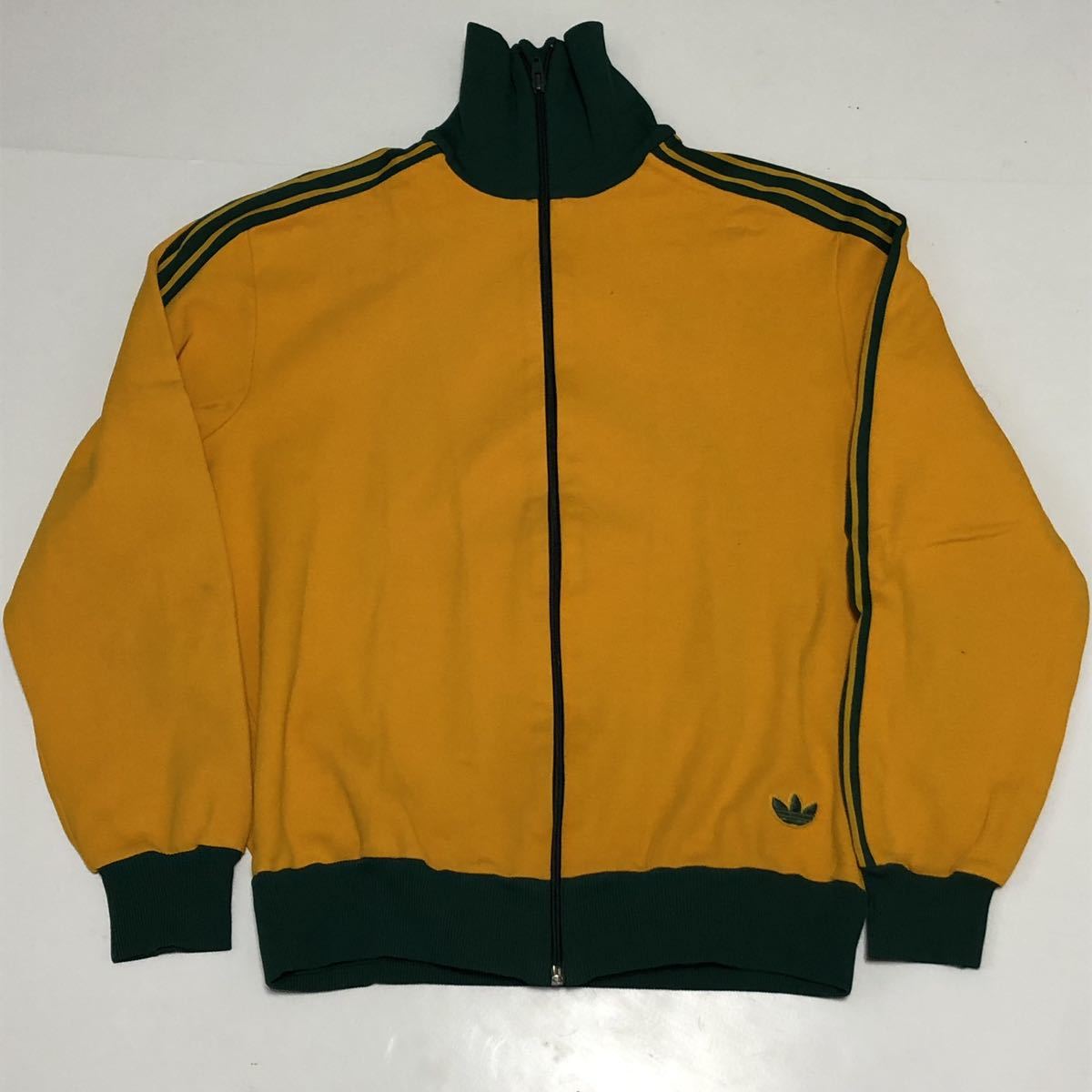100%新品，本物保証 70's-80's 西ドイツ製 アディダス デサント オールド ジャージ ブラジルカラー ビンテージ W.Germany adidas イエロー(アディダス)｜売買されたオークション情報、yahooの商品情報をアーカイ ジャージ