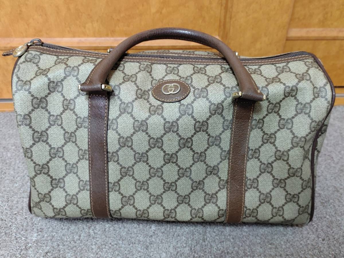 GUCCI オールドグッチ ハンドバッグ グッチ GG柄 美品 シェリーライン