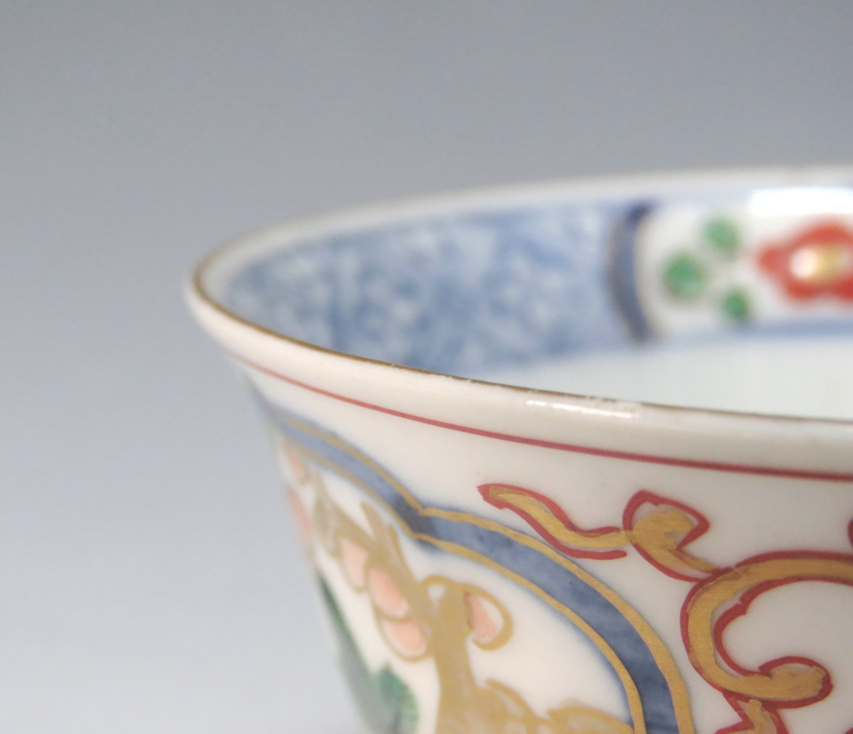 dy6276-s◇◇大聖寺 伊万里 色絵煎茶碗 10客揃◇◇九谷焼 古陶磁 煎茶