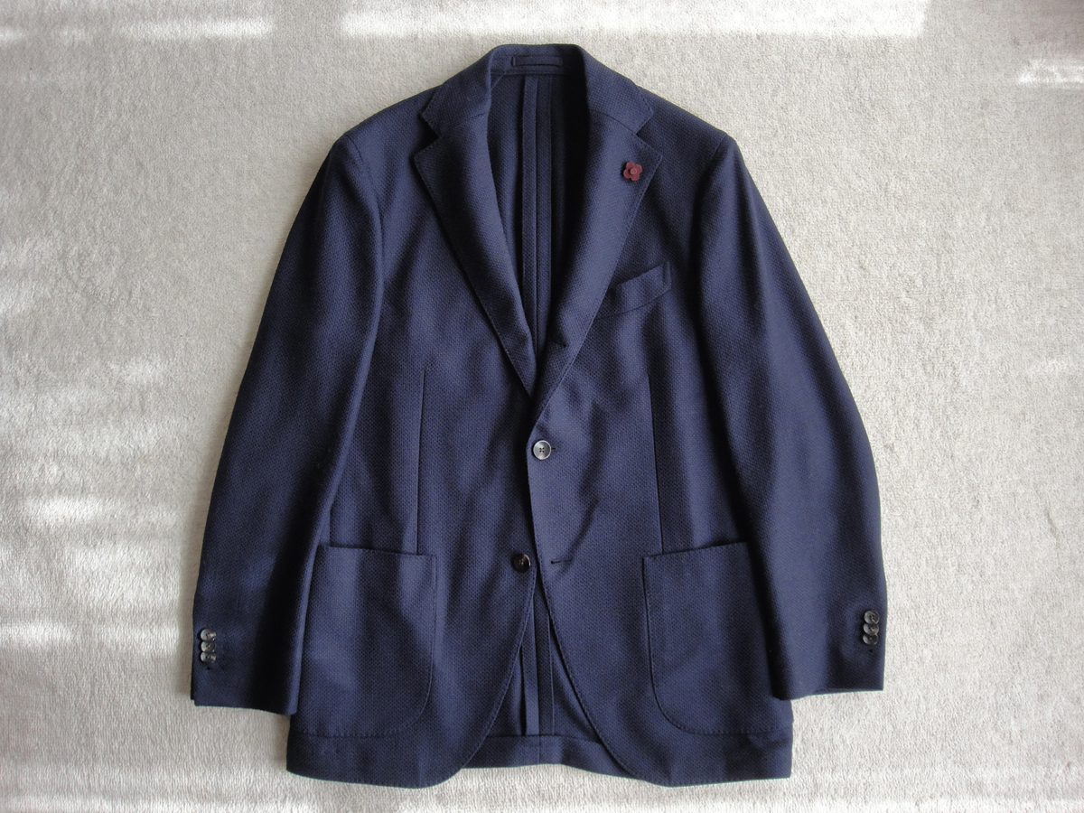 クリアランスお得セール Size 46 LARDINI NAVY Wool 100% ラルディーニ