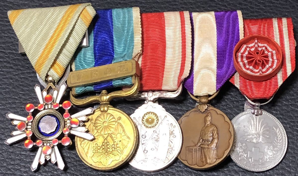 11 瑞宝章 勲章 日本帝国軍 旧日本軍 従軍記章 当時物 略綬板 11）