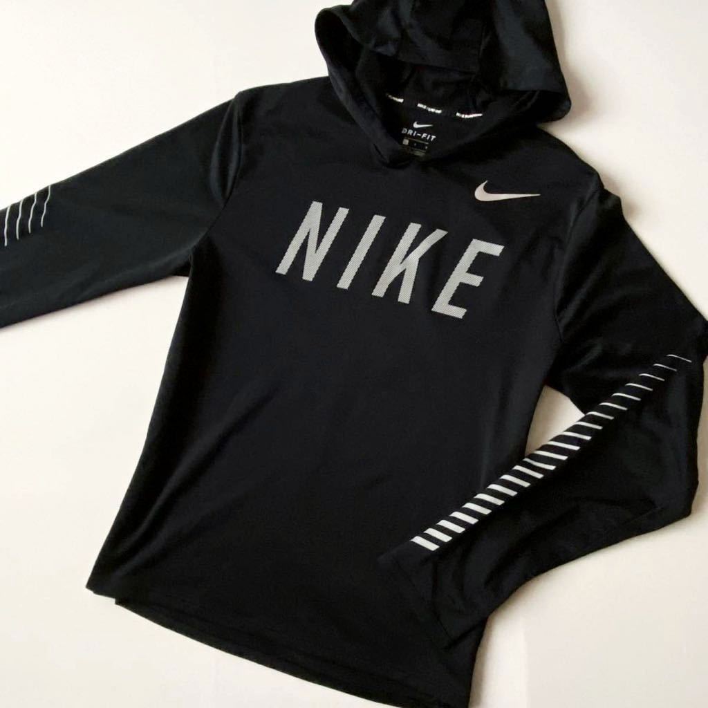 お得，安い NIKE RUNNING ナイキ ランニング DRY-FIT 長袖 パーカー シャツ L 吸汗速乾 ブラック 黒 送料全国210円(長袖シャツ)｜売買されたオークション情報、yahooの商品情報をアーカイブ公開 - オークファン 長袖シャツ