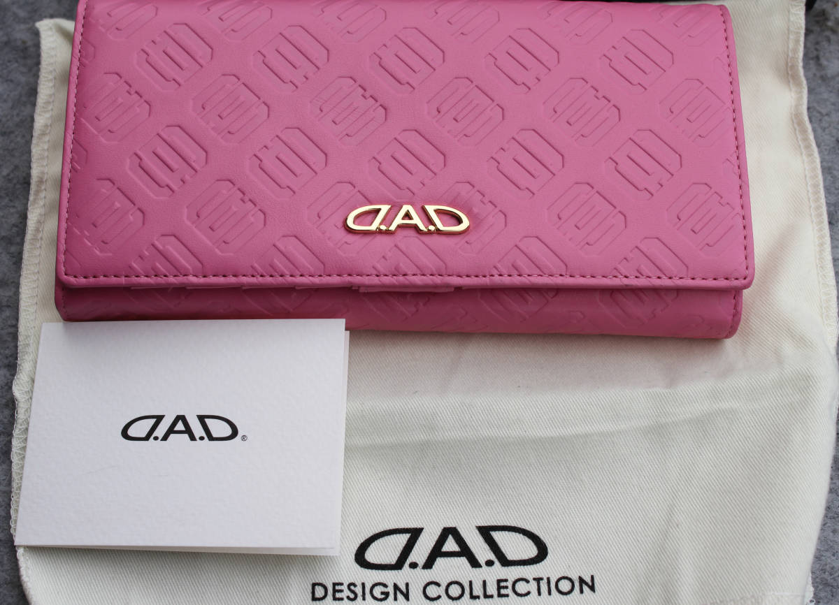 ギャルソン GARSON DAD ウォレット LE056-04 ピンク&frasl;GD 長財布 本