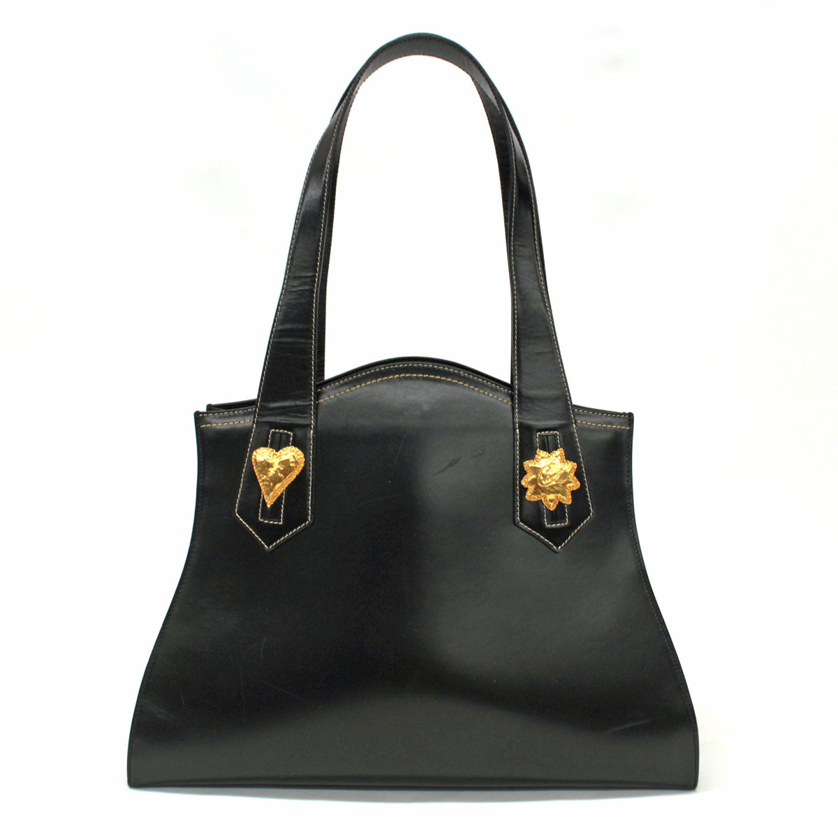 レディース Christian Lacroix ハート クロス レザー トートバッグ 希少