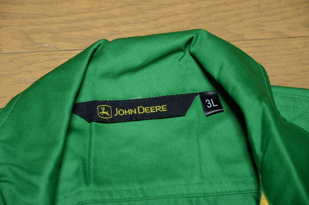 ジョンディアつなぎ ジョンディア JOHN ツナギ DEERE 作業着 3L 緑色