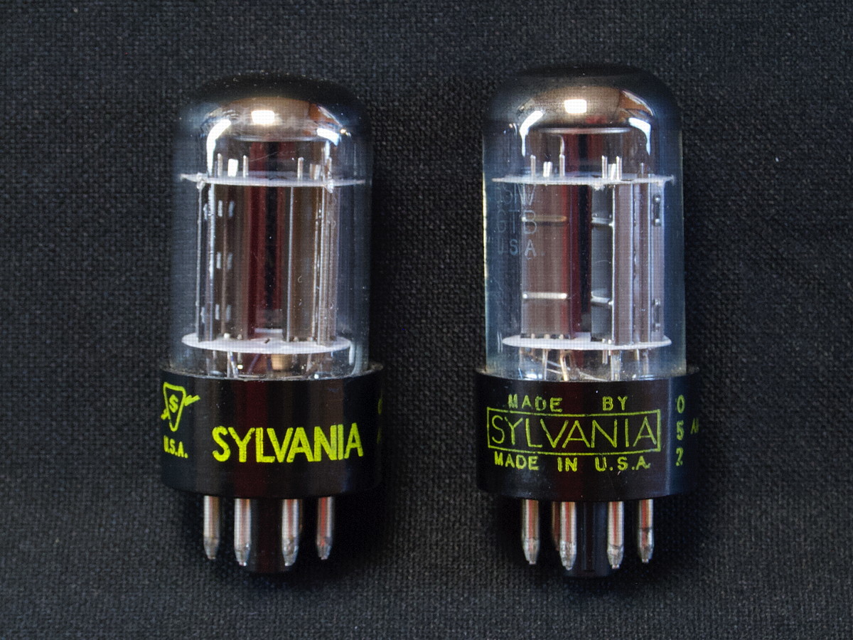 新作，人気 ♪♪Sylvania 6SN7GTB 双三極管 NIB品ペア #20、シルバニア