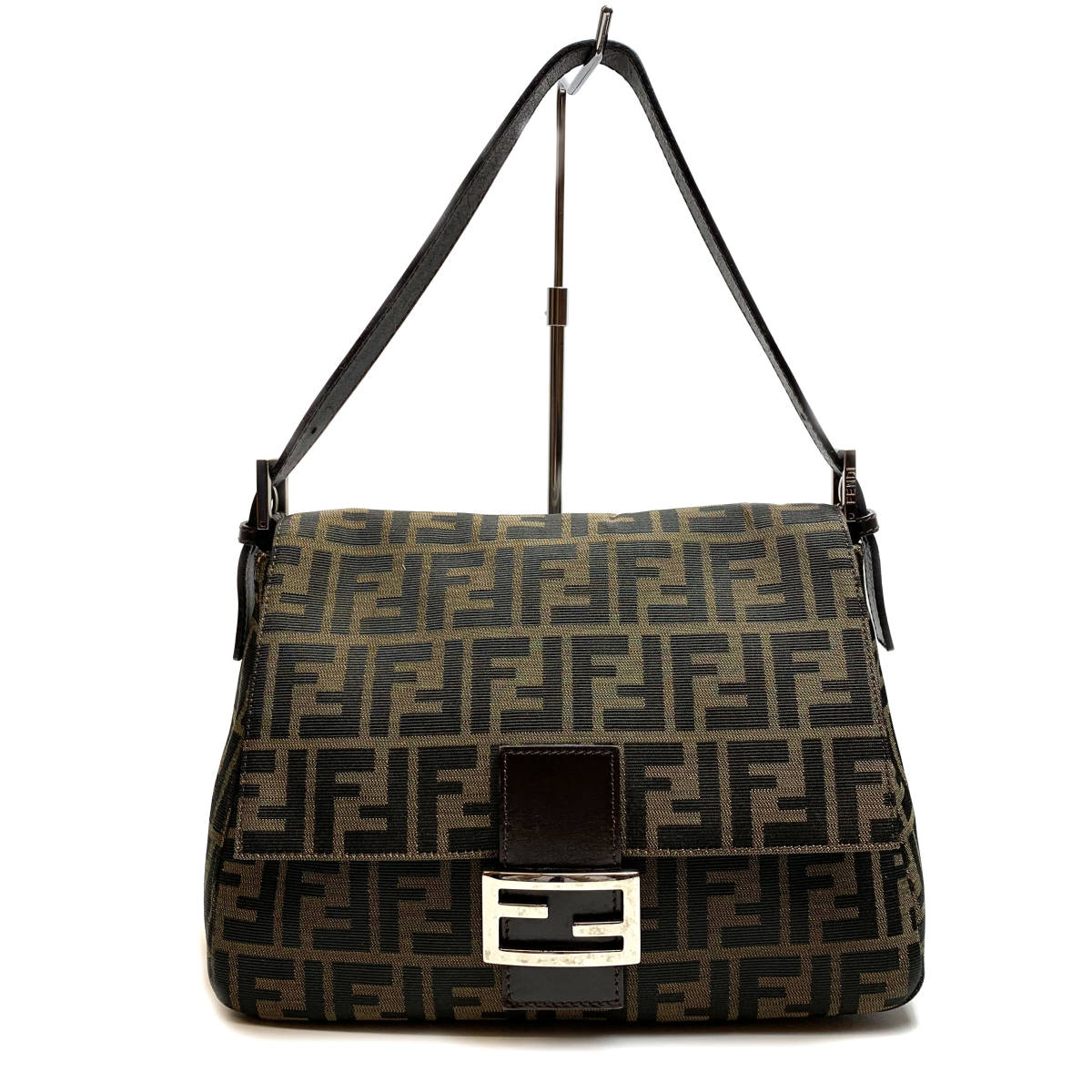 FENDI フェンディ マンマバケット ズッカ ショルダーバッグ ワン 