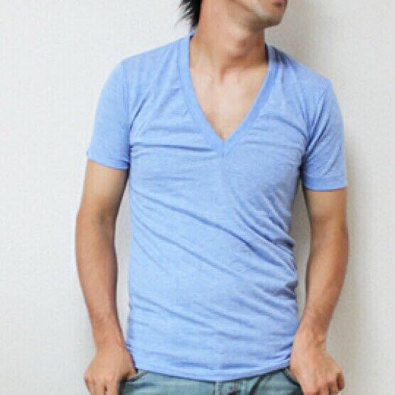 American Apparelアメリカンアパレル Vネック Tシャツ 深v シアジャージー メンズ 6456 Lサイズ Baby Blue Dw 男性用 売買されたオークション情報 Yahooの商品情報をアーカイブ公開 オークファン Aucfan Com
