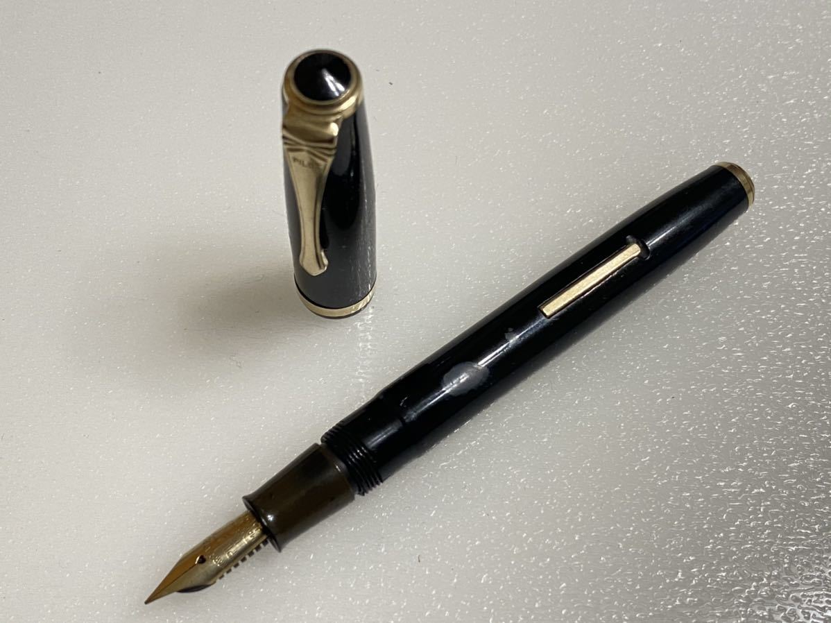 パイロット 53RT 14金張りキャップ 万年筆 14K2号細字 整備済品