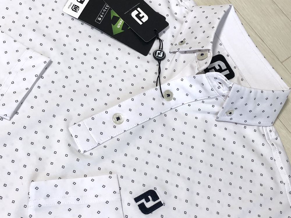  FootJoy フットジョイ ダイヤ柄 吸汗速乾 4WAYストレッチ 長袖ボタンダウンシャツ 秋冬 ホワイト サイズM 送料198円(タイトリスト)｜売買されたオークション情報、yahooの商品情報をアーカイブ公 シャツ