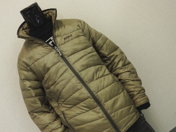驚きの破格値，得価 あると便利な万能アイテム AIGLE エーグル ナイロン ライト ダウン ジャケット S ベージュ キャンプ アウトドア(男性用)｜売買されたオークション情報、yahooの商品情報をアーカイブ公開 - オ 男性用