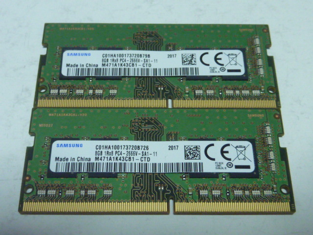 最安値】 メモリ ノートパソコン用 両面チップ 1.20V Samsung DDR4