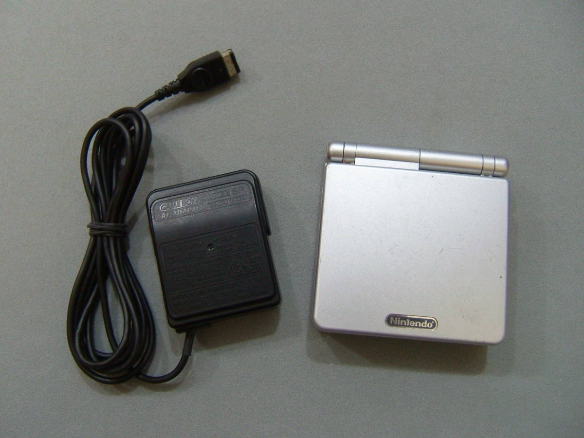 プラチナシルバー ☆ ゲームボーイアドバンスSP GBA 動作品 任天堂 