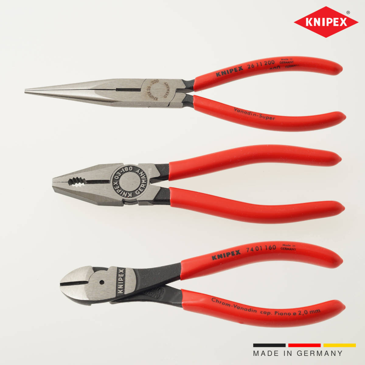 【低価，SALE】 Knipex クニペックス ペンチ ニッパー ロングラジオペンチ 3本セット(ラジオペンチ)｜売買されたオークション情報、yahooの商品情報をアーカイブ公開 - オークファン ラジオペンチ