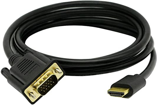 SinLoon vga hdmi 変換ケーブル ビデオ プロジェクター PCコード コンバータ 1.8MHDMIオス to VG_1