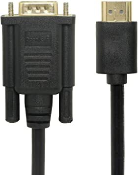 SinLoon vga hdmi 変換ケーブル ビデオ プロジェクター PCコード コンバータ 1.8MHDMIオス to VG_3