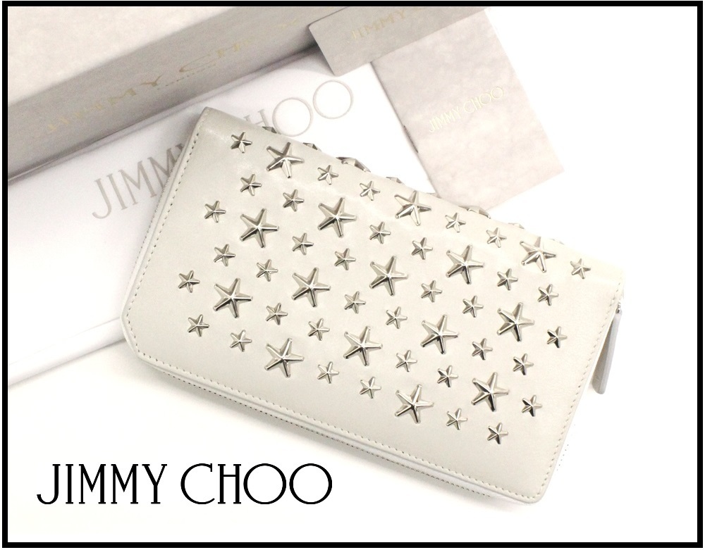 12万 Jimmy Chooジミーチュウ オフ白スタースタッズラウンドジップ長財布1円 その他 売買されたオークション情報 Yahooの商品情報をアーカイブ公開 オークファン Aucfan Com