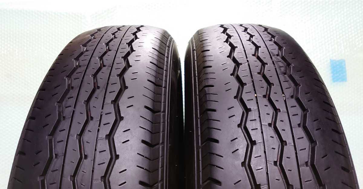 ★バリ溝・２０２０年製★ ハイエース、キャラバンに 195/80R15 107/105L LT ブリジストン　エコピア　中古品　２本