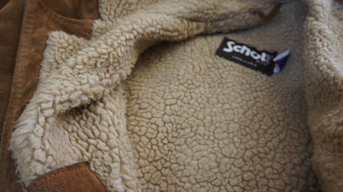 Schott N.Y.C ショット USA製36 スエード レザージャケット裏ボア 