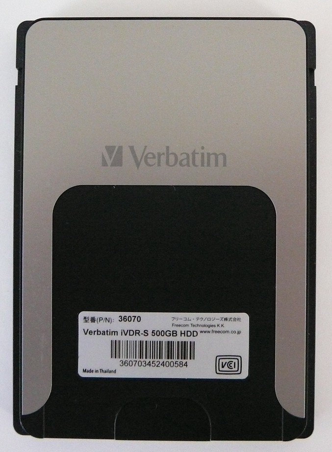 500GB iVDR-S Verbatim HDD カセットハードディスク バーベイタム