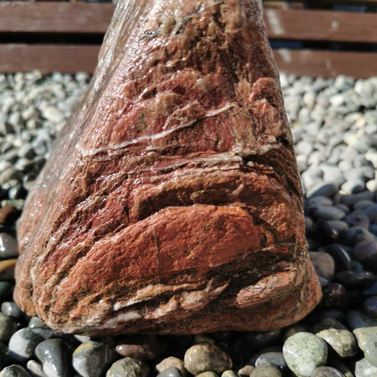北海道産桜石5.4キロ 庭石鑑賞石盆石水石灯籠庭坪庭盆栽ガーデニング