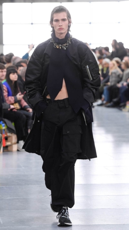 R3) sacai 20aw 縮絨ウール ミリタリーパンツ ブラック メンズ2 20  