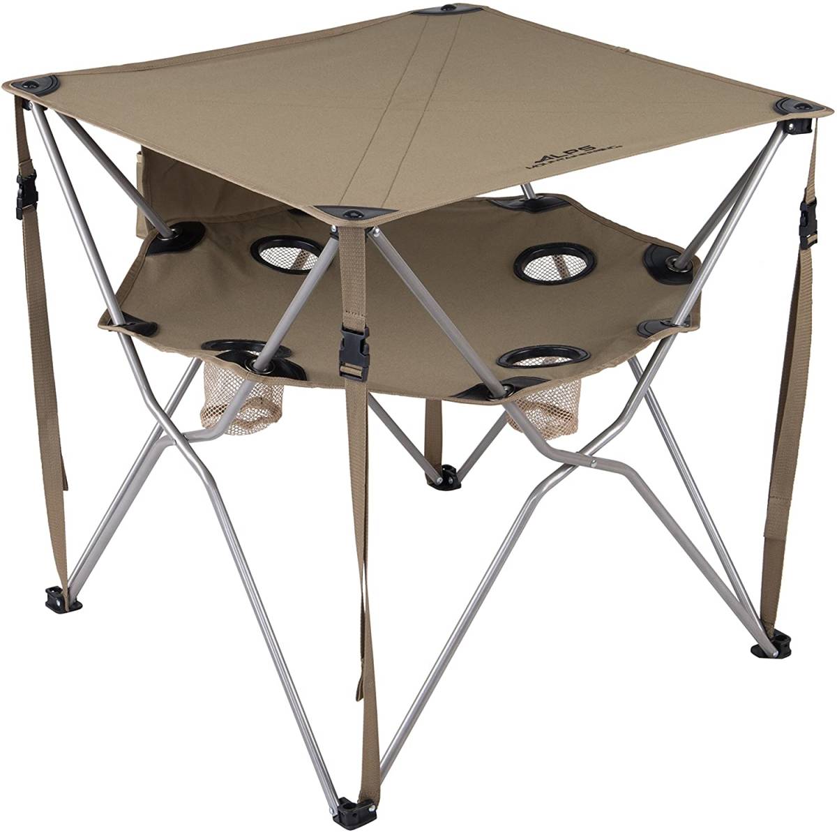 ALPS : Mountaineering com | キャンプテーブル 折りたたみ 登山 Table Table, ショルダーキャリーバッグ 丈夫で軽量なアルミXフレーム - スムーズでお Sports Mountaineering製折りたたみ2段テーブル、アウトドアで