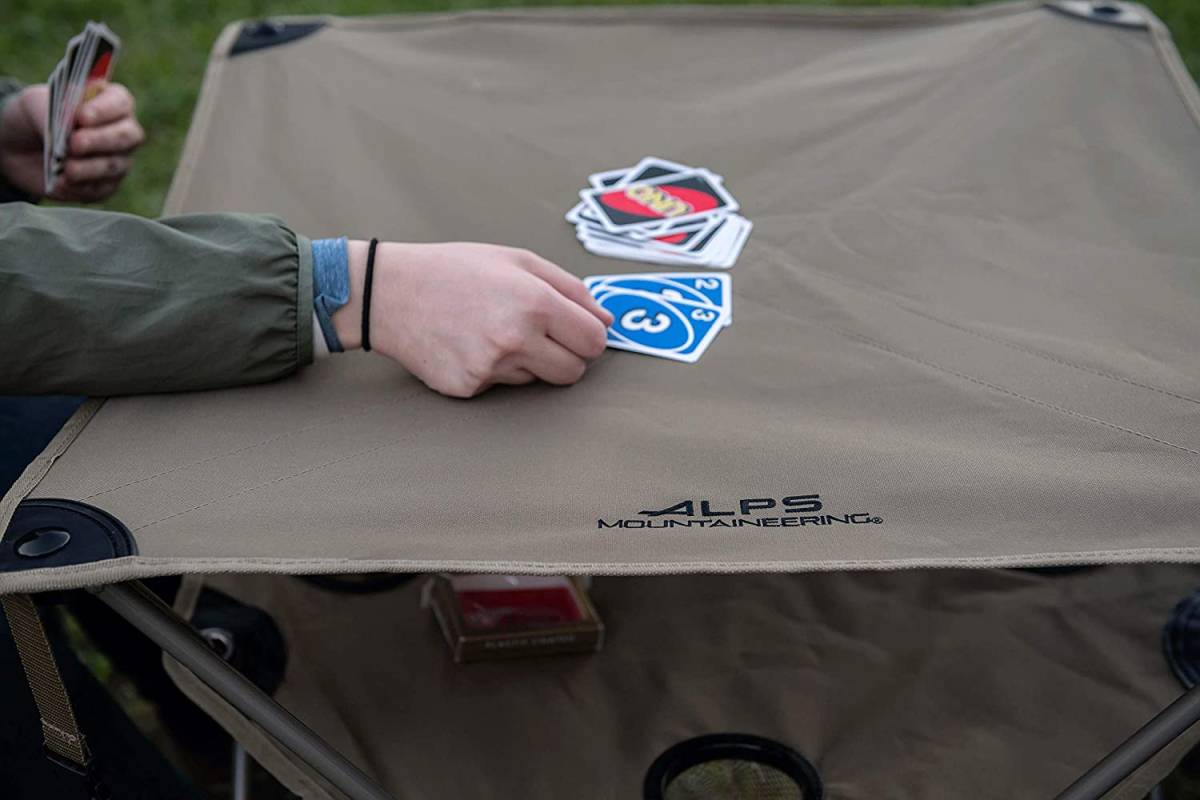 ALPS : Mountaineering com | キャンプテーブル 折りたたみ 登山 Table Table, ショルダーキャリーバッグ 丈夫で軽量なアルミXフレーム - スムーズでお Sports Mountaineering製折りたたみ2段テーブル、アウトドアで