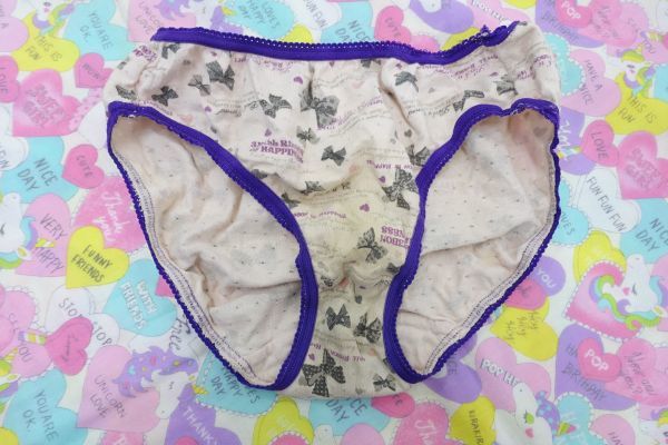 r2_7597 JS 小6 Lv 5+++ 女児ショーツ ピンク リボン柄 ちびぱんパンツ 学生 おススメ 下着 女の子160 ロリ 訳あり ...