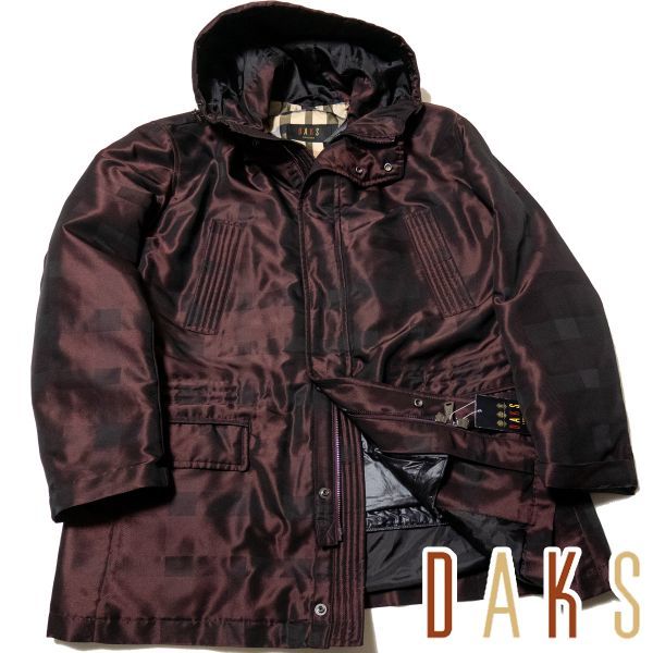 【品質保証，人気セール】 DK17M 13.2万 DAKS ダックス シャドウチェック柄ライナー付きダウンジャケット カジュアルコート ワイン系 ブラウン M 訳あり(Mサイズ)｜売買されたオークション情報、yahooの商品情報をアーカイ Mサイズ