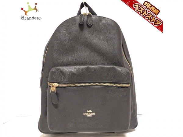 100%新品，限定セール コーチ COACH リュックサック F29004 チャーリー ペブルド レザー バックパック レザー&times;ナイロン 黒 バッグ(男性用)｜売買されたオークション情報、yahooの商品情報をアーカイブ公開 - オー かばん、バッグ