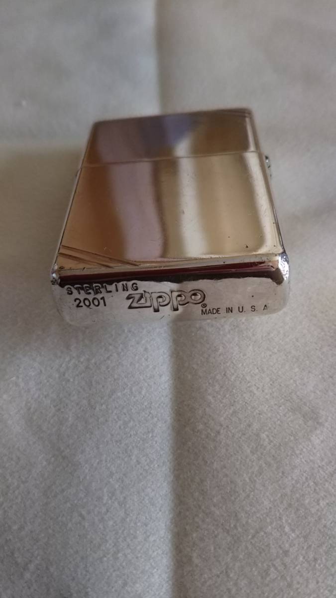 スターリングシルバー ZIPPO ダイアゴナルライン 純銀 2001年 #15