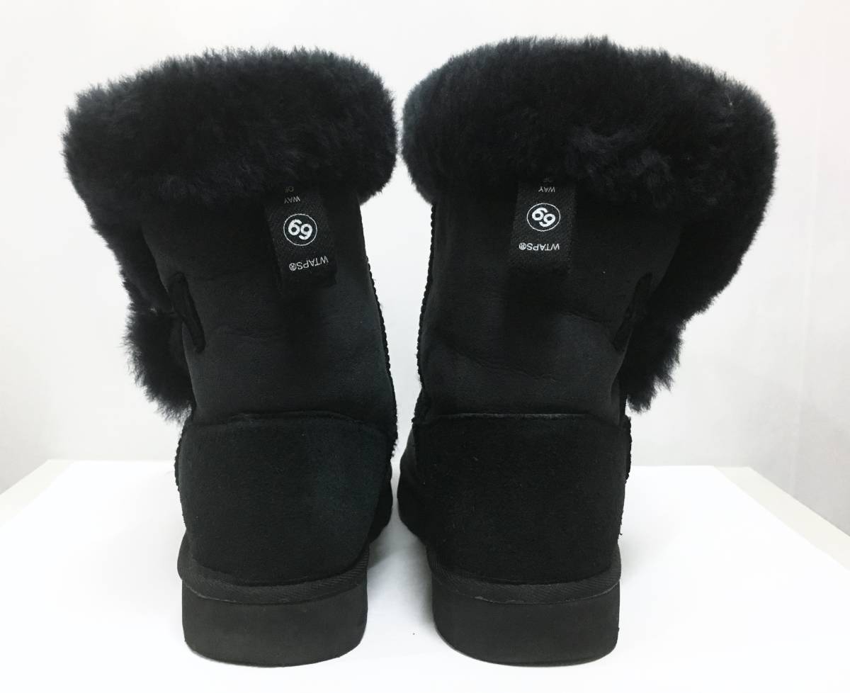 WTAPS BOOTS LEATHER SHEEP SKIN 紺 S 26cm ダブルタップス ムートン 