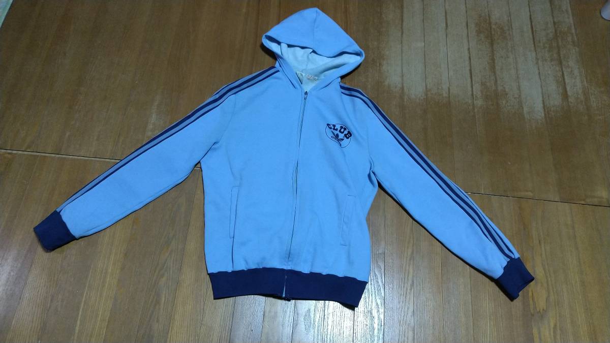 adidas クラブ アディダス 1970 年 白 タブ オリジナル ビンテージ フランス 製 ventex ジャージ トレーナー パーカー YKK 希少 レア 売切