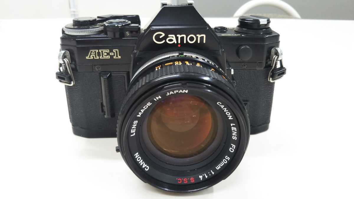 Canon AE-1 ブラック＋FD50mm F1.4S.S.C 動作未確認 AE-1 Canon キャノン (キヤノン) | 一眼 動作未確認 Canon キヤノン AE