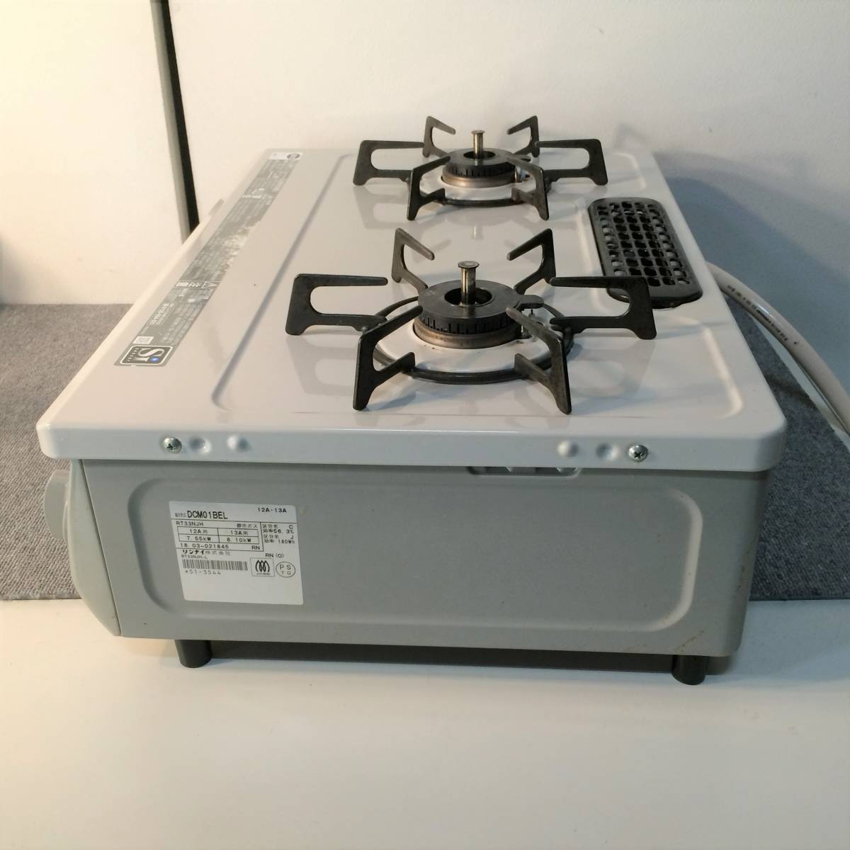 1071☆Rinnai リンナイ 水無し片面焼グリル付ガステーブル DCM01BEL☆都市ガス用☆12A・13A☆ガスコンロ ガステーブル リンナイ Rinnai 水無片面焼グリルタイプ 送料無料リンナイ 水無し両面焼きガステーブル