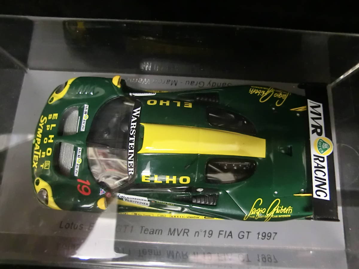1/43　ロータス　エリーゼ　GT1　Team MVR　FIA　GT　1997　＃19 GT1 Lotus Elise -「elise gt1」(ミニカー) の落札相場・落札価格